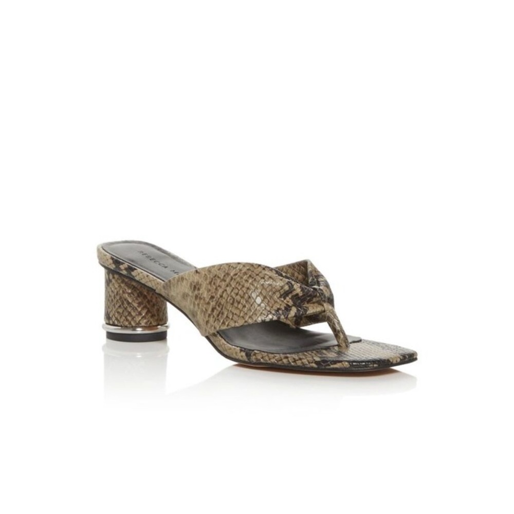 Rebecca Minkoff | Snakeskin Abrianna Heeled Thong Sandals (6.5) NEW!